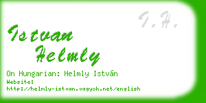 istvan helmly business card